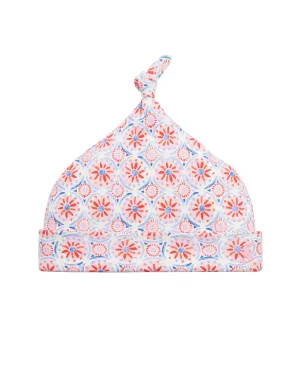 Joules Single Knot Baby Hat - Cream Summer Mosaic