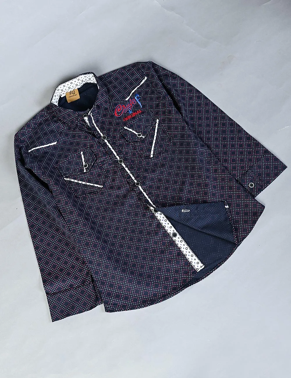 KBS-01 - NavyBlue - Kids Boys Shirts