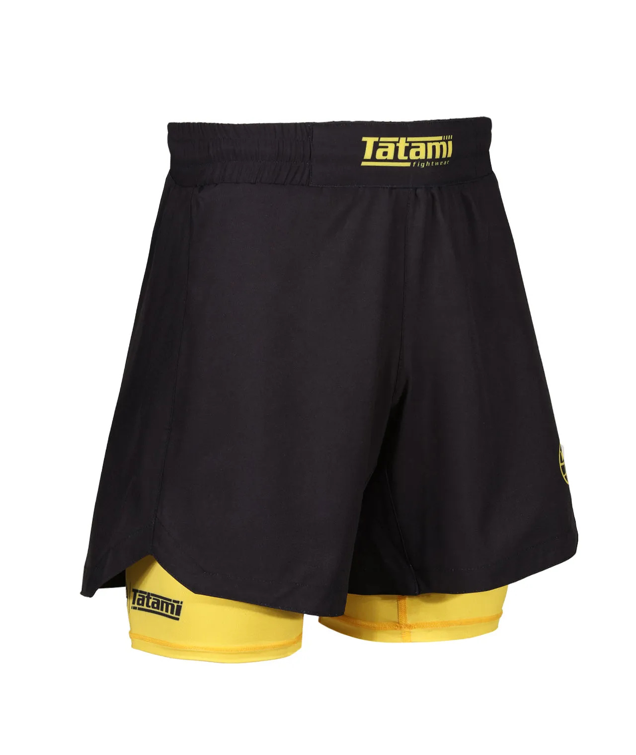 Ladies Dual Layer Grappling Shorts - Yellow