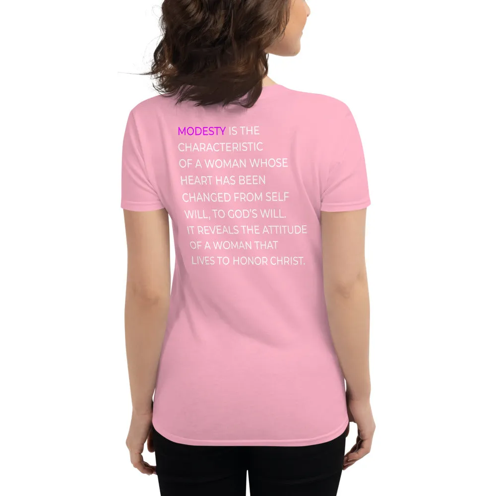 Ladies Modesty is Not A Bad Word Tee