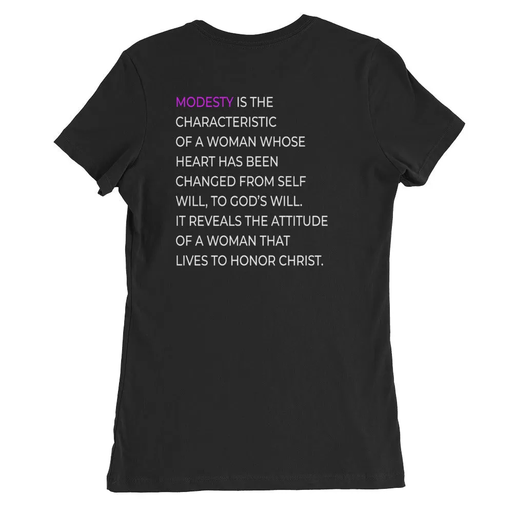 Ladies Modesty is Not A Bad Word Tee