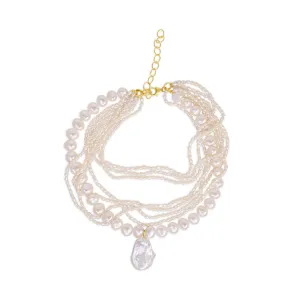 Layered Baroque Pearl Necklace