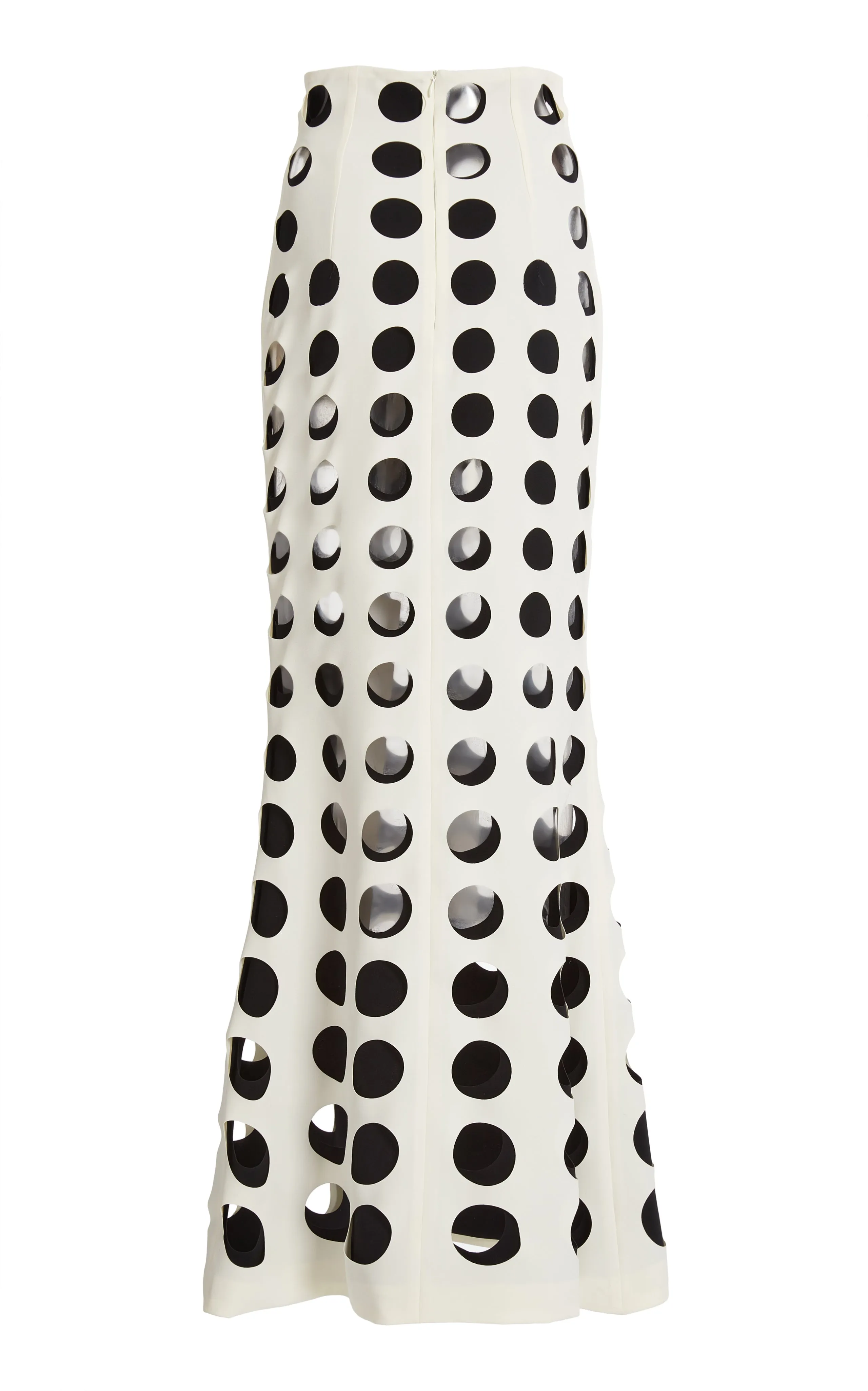 Layered Hole Skirt White Black