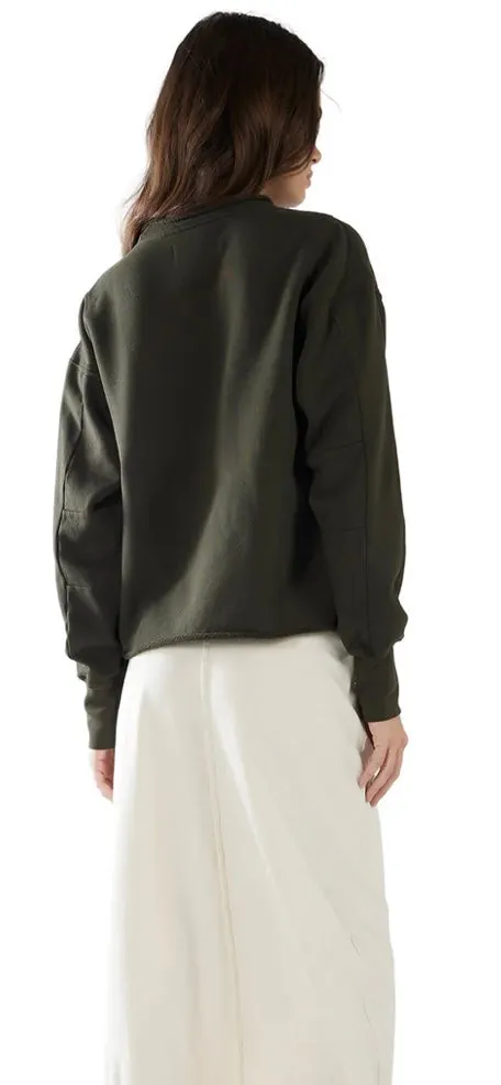 LES TIEN-Riley Crop Roll Neck Forest