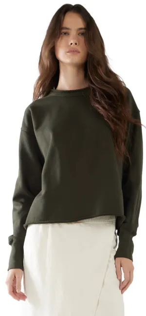 LES TIEN-Riley Crop Roll Neck Forest