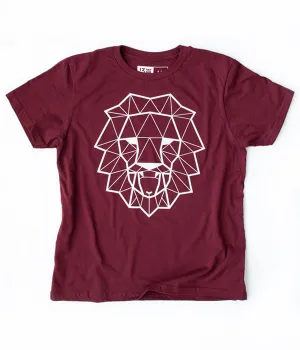 Lion & Lamb Youth Tee – Maroon
