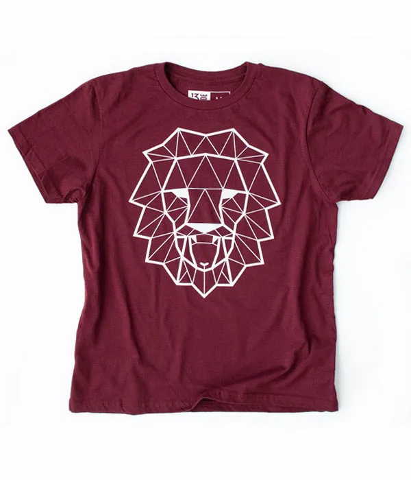 Lion & Lamb Youth Tee – Maroon