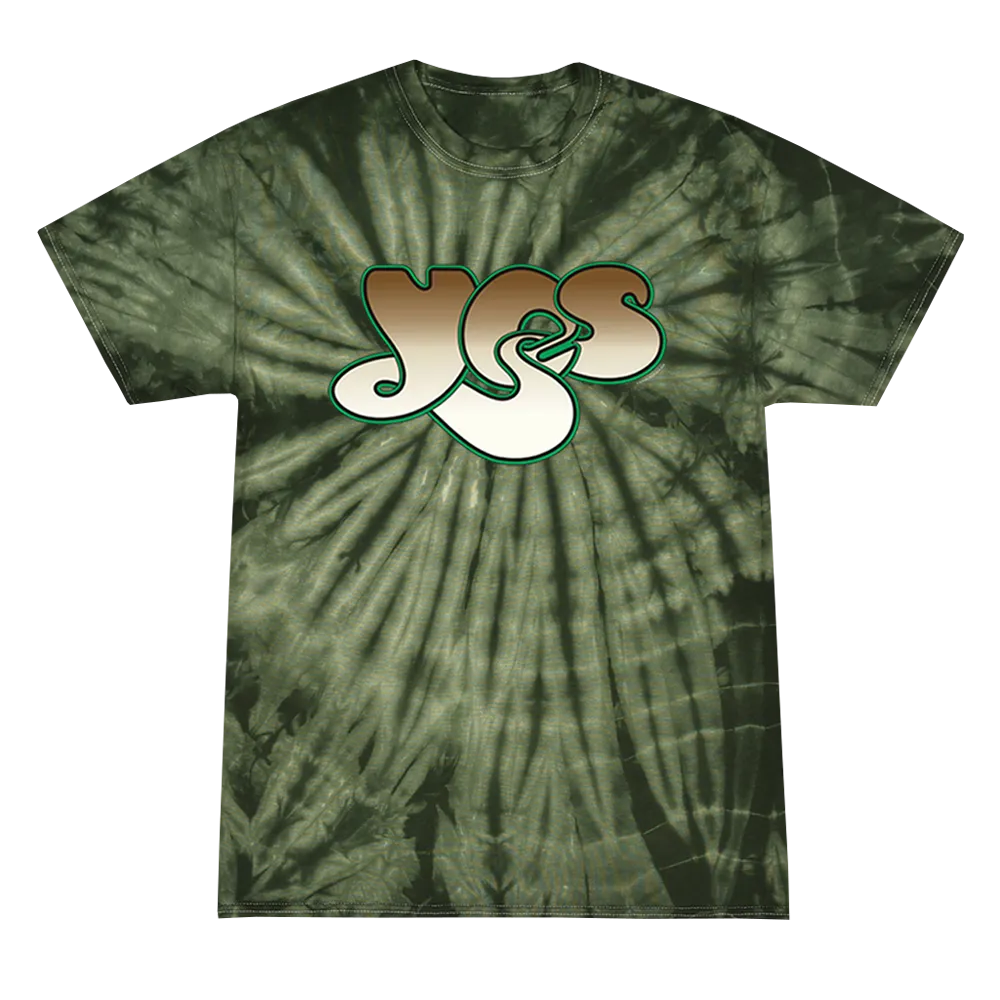 Logo Tie Dye Green Tee