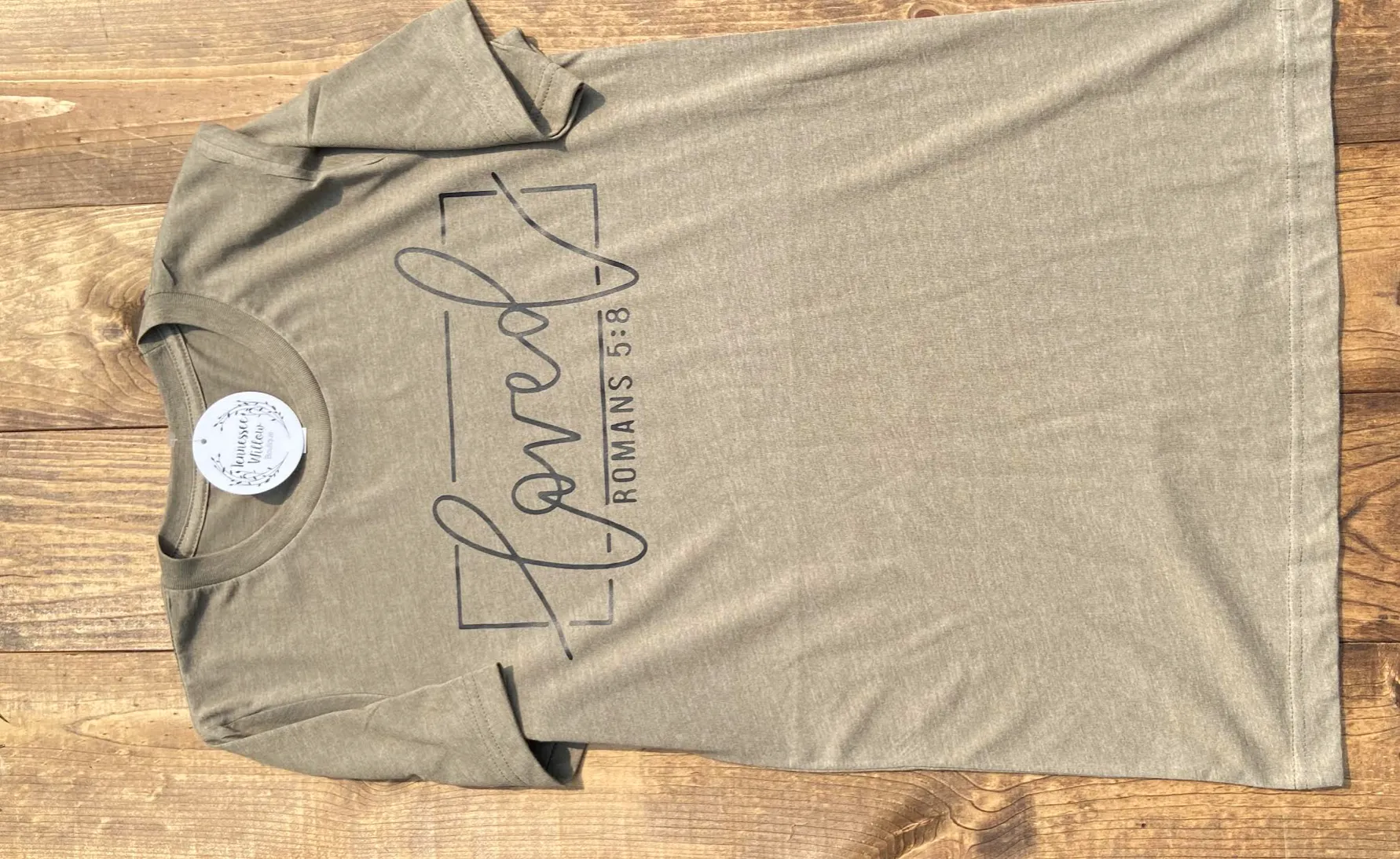 Loved Bleached Tee- Olive