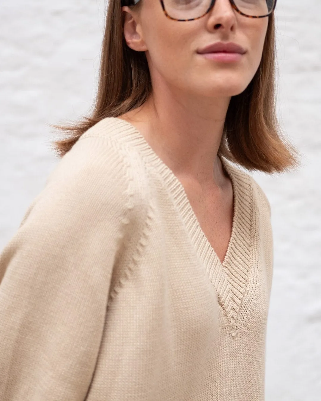 Lula Organic Cotton Boxy Knitted Top | Cream