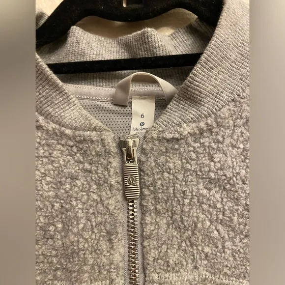 lululemon athletica Gray Bomber Jacket Sweater