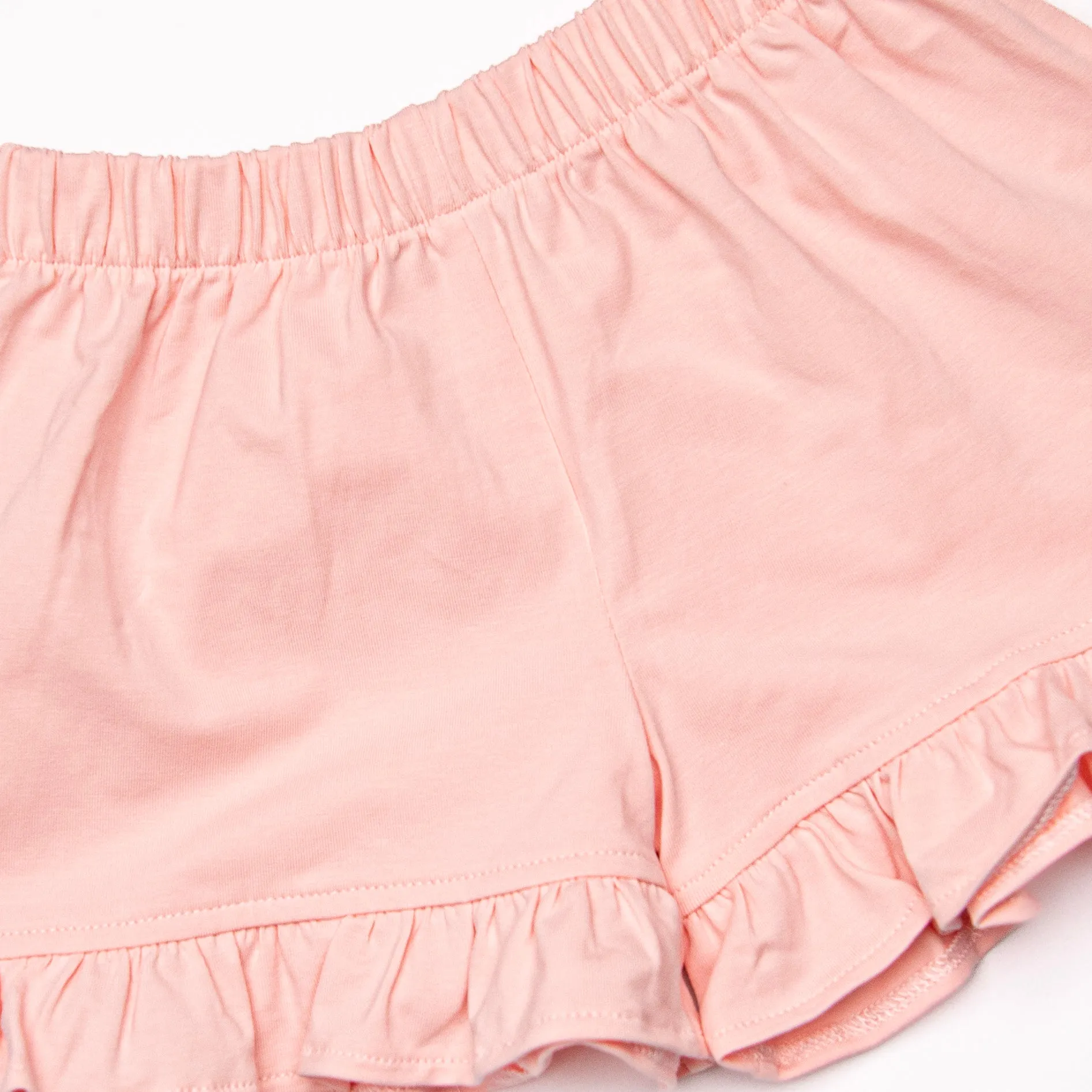 Magical Castle Applique Ruffle Short Set, Pink