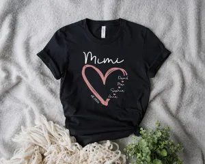 Mama Personalized T-shirt with Kids Names, Custom Names Mom Sweatshirt, Custom Mom Sweater, Personalized Mom Hoodie, Custom Gift for Mom