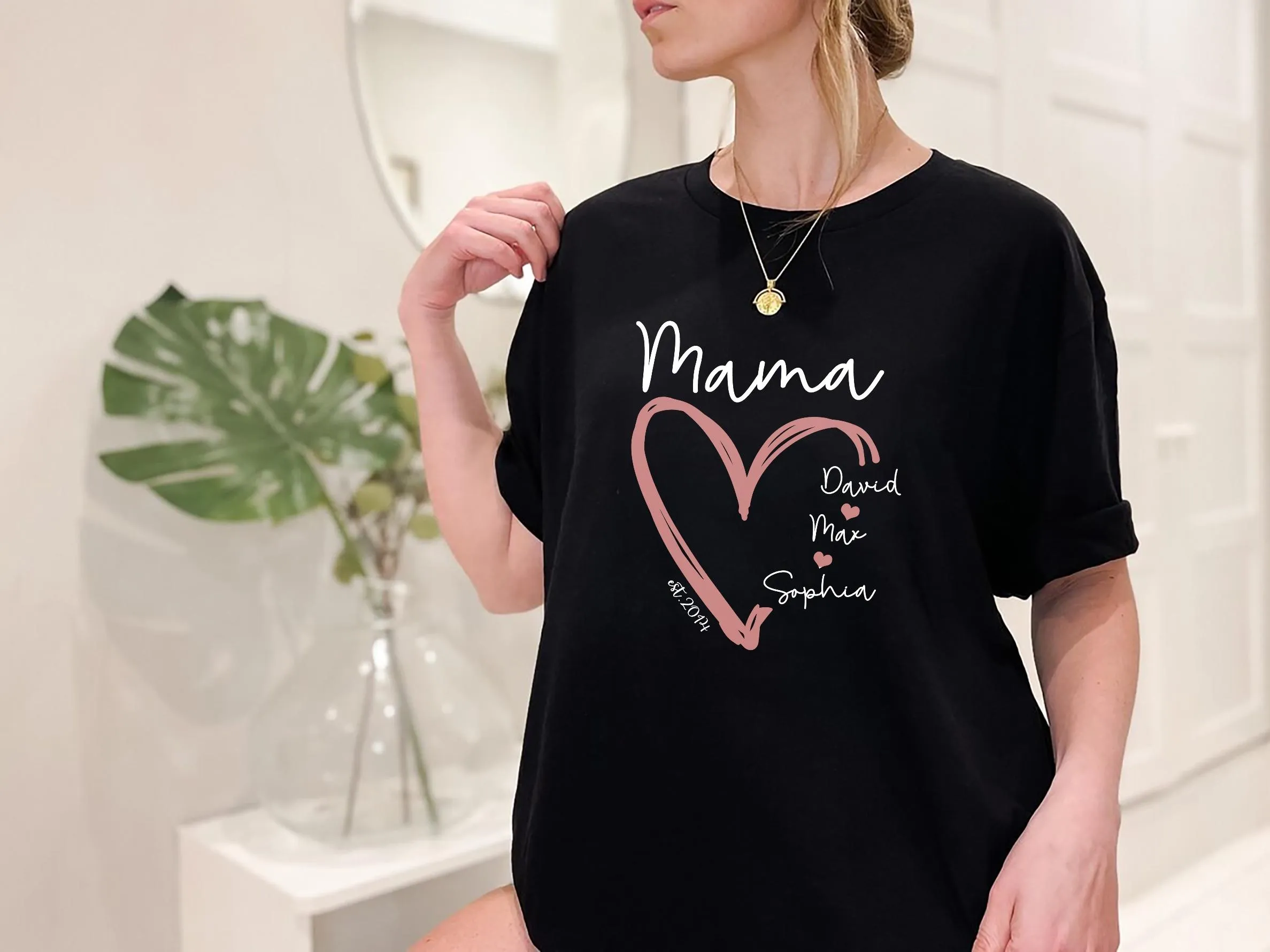 Mama Personalized T-shirt with Kids Names, Custom Names Mom Sweatshirt, Custom Mom Sweater, Personalized Mom Hoodie, Custom Gift for Mom