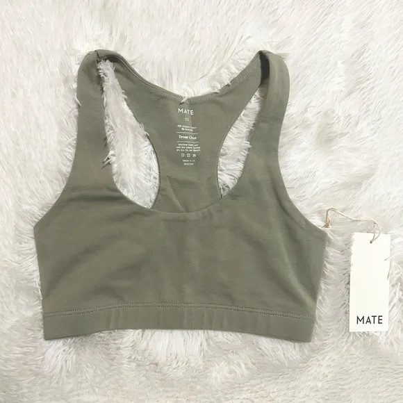 MATE The Label Organic Stretch Sports Bra - Sage