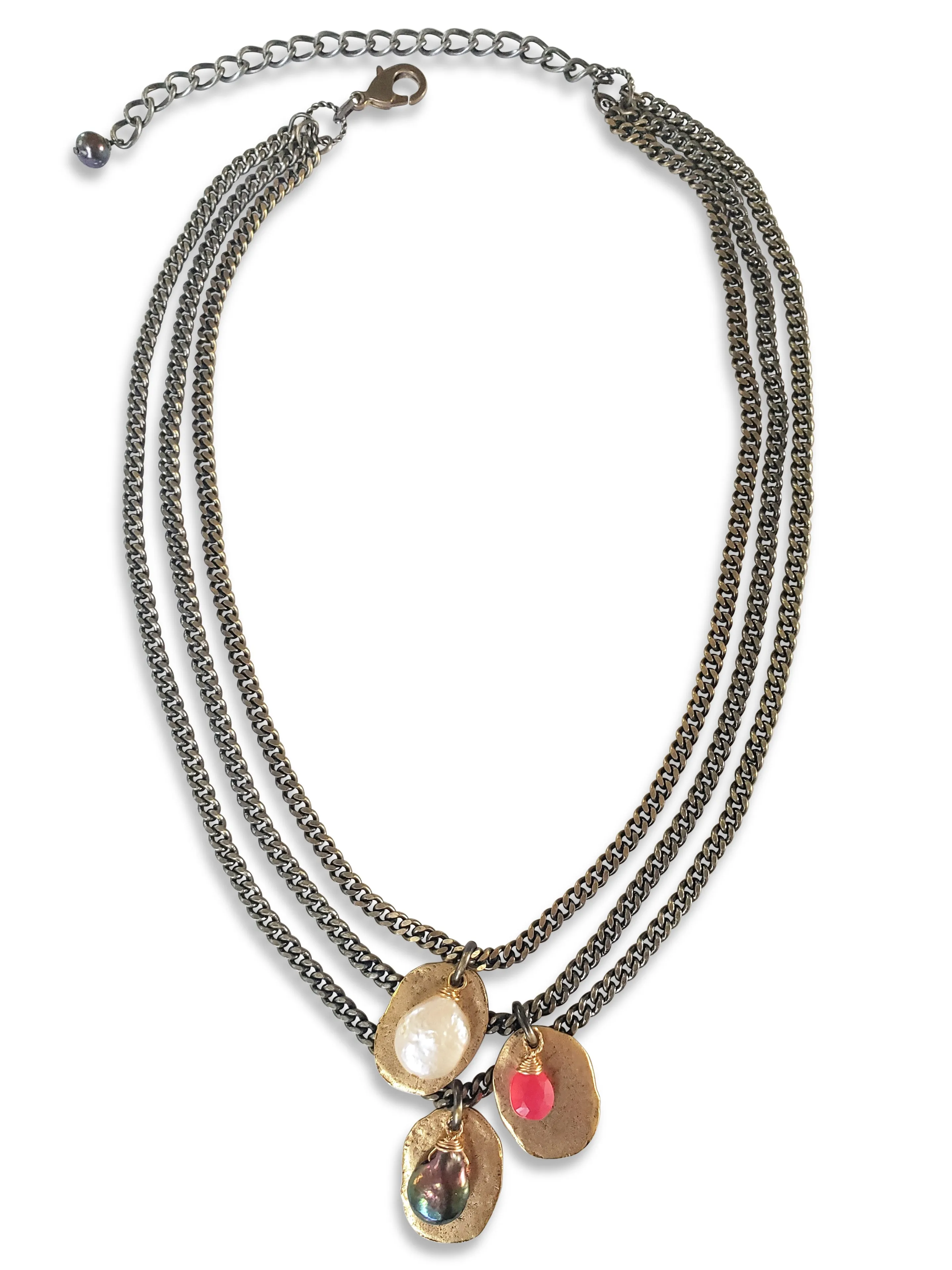 Maya Rock - Triple Chain Necklace