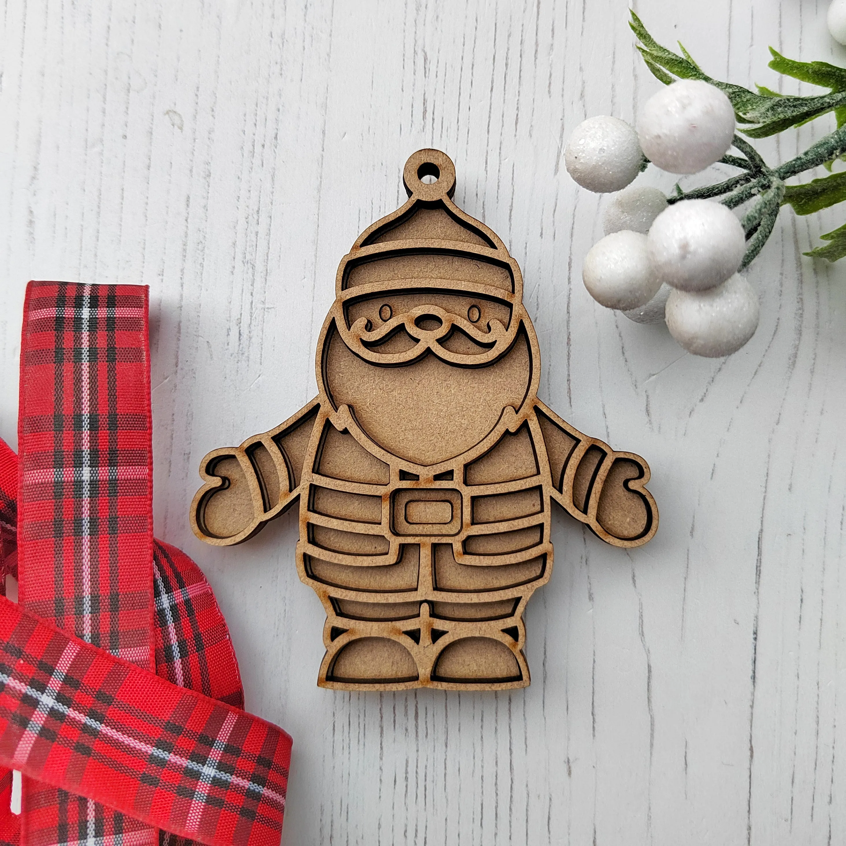 MDF Layered Santa Bauble