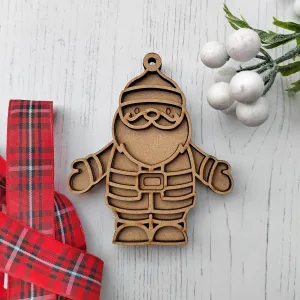 MDF Layered Santa Bauble