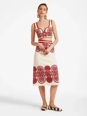 Medallion Placée Cream Baia Skirt