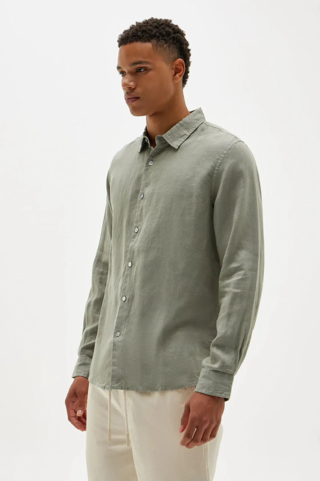 Mens Casual LS Shirt Fern