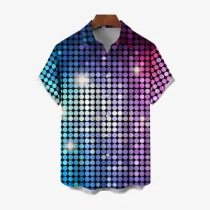 Mens Classic Retro Vintage Disco Short Sleeve Shirt 2411007793