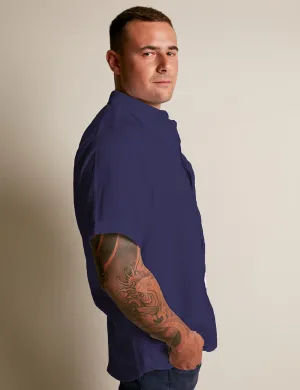 MENS SHIRT | CASUAL FIT | SHORT SLEEVE | NAVY