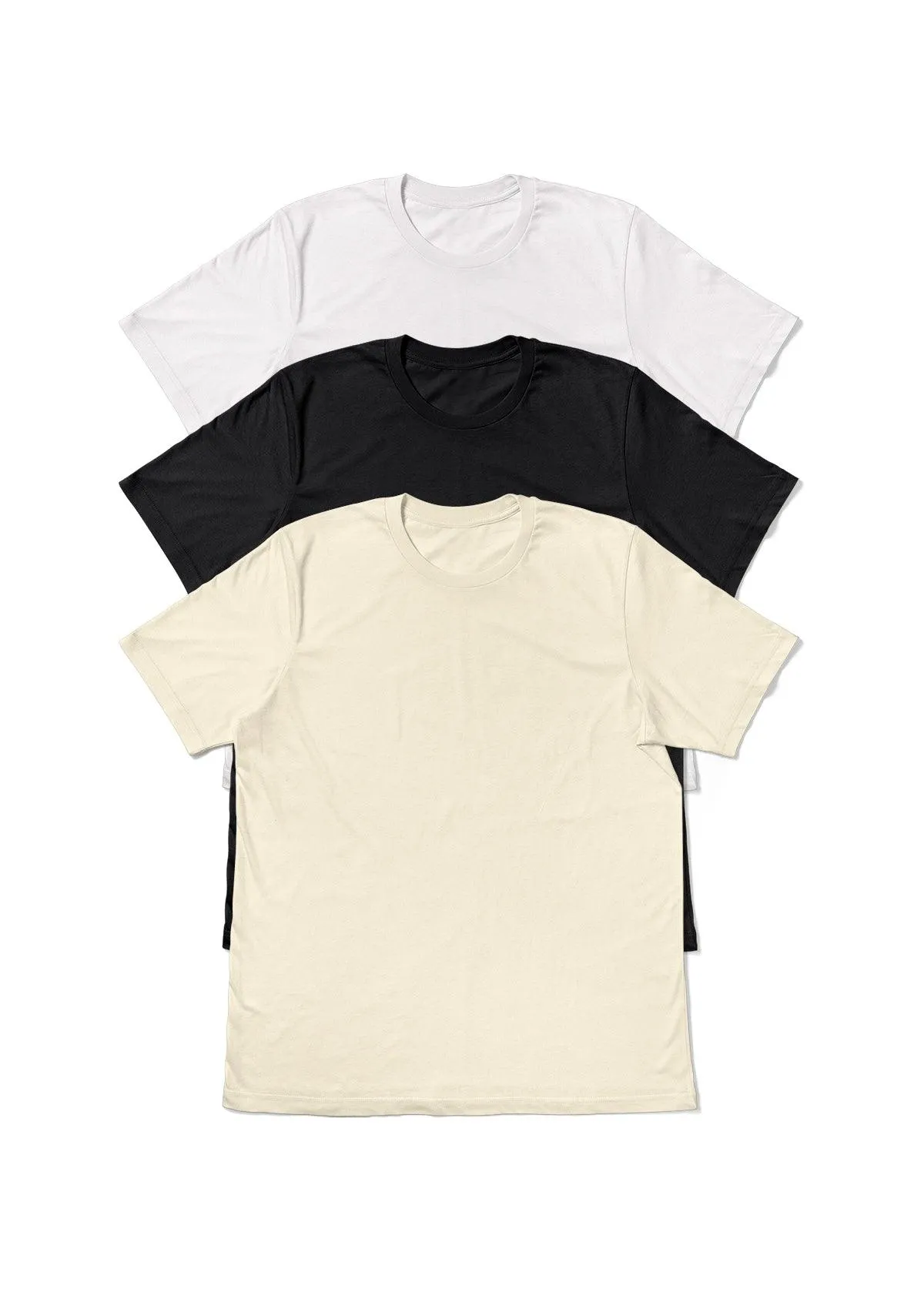 Mens T-Shirts Short Sleeve Crew Neck Vintage 3pc Bundle