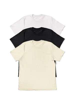 Mens T-Shirts Short Sleeve Crew Neck Vintage 3pc Bundle