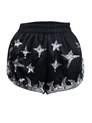 Midnight Stardust Silky Boxer Shorts