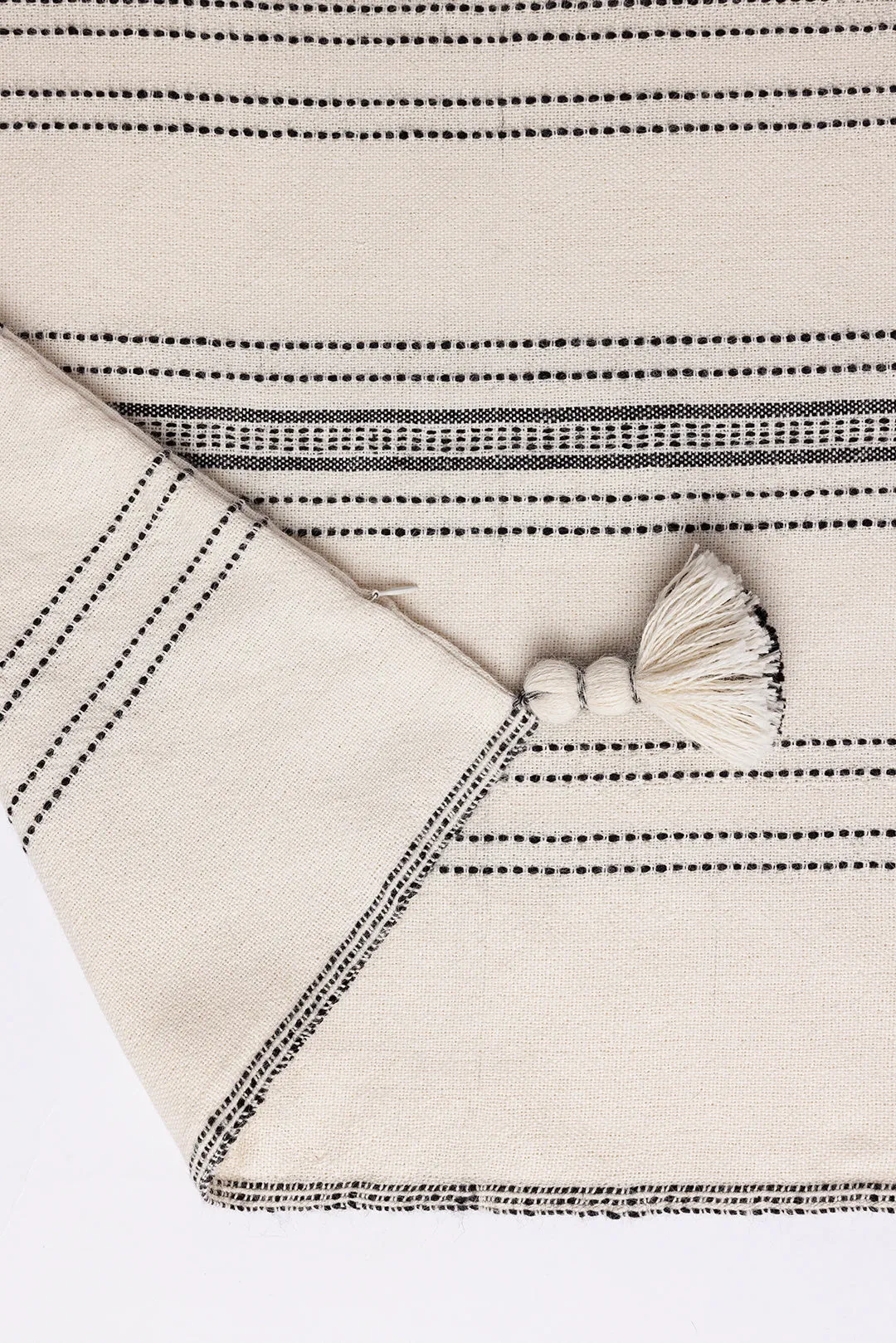 Miska Collection - Handloomed Alpaca - Ink & Ivory Pinstripe Pillow