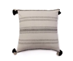 Miska Collection - Handloomed Alpaca - Ink & Ivory Pinstripe Pillow