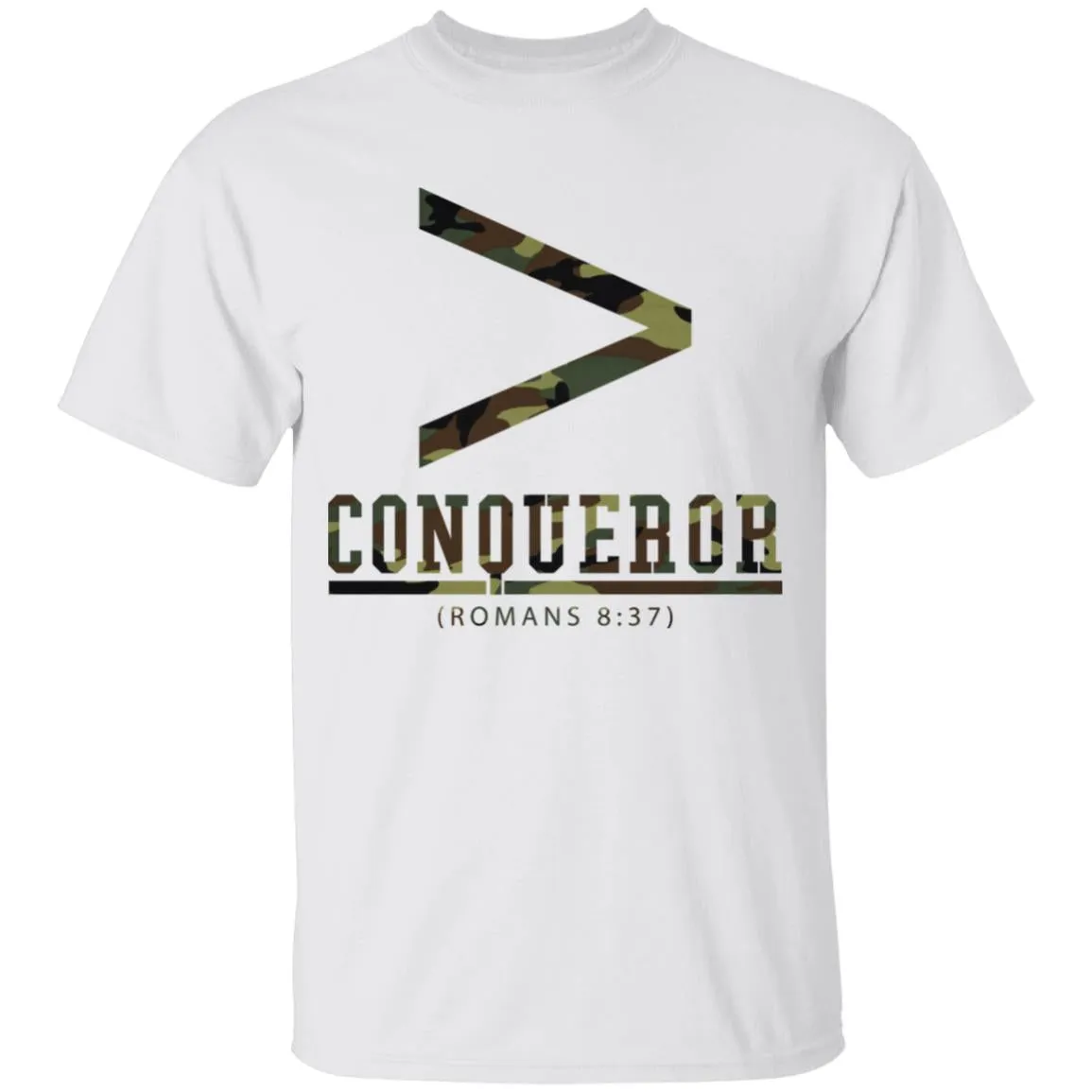 More Than a Conqueror (White   Black) Youth T-Shirt