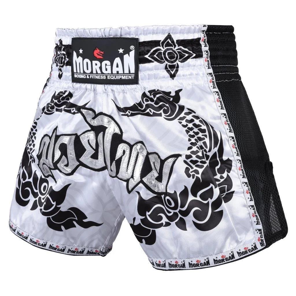 Morgan White Dragon Muay Thai Shorts