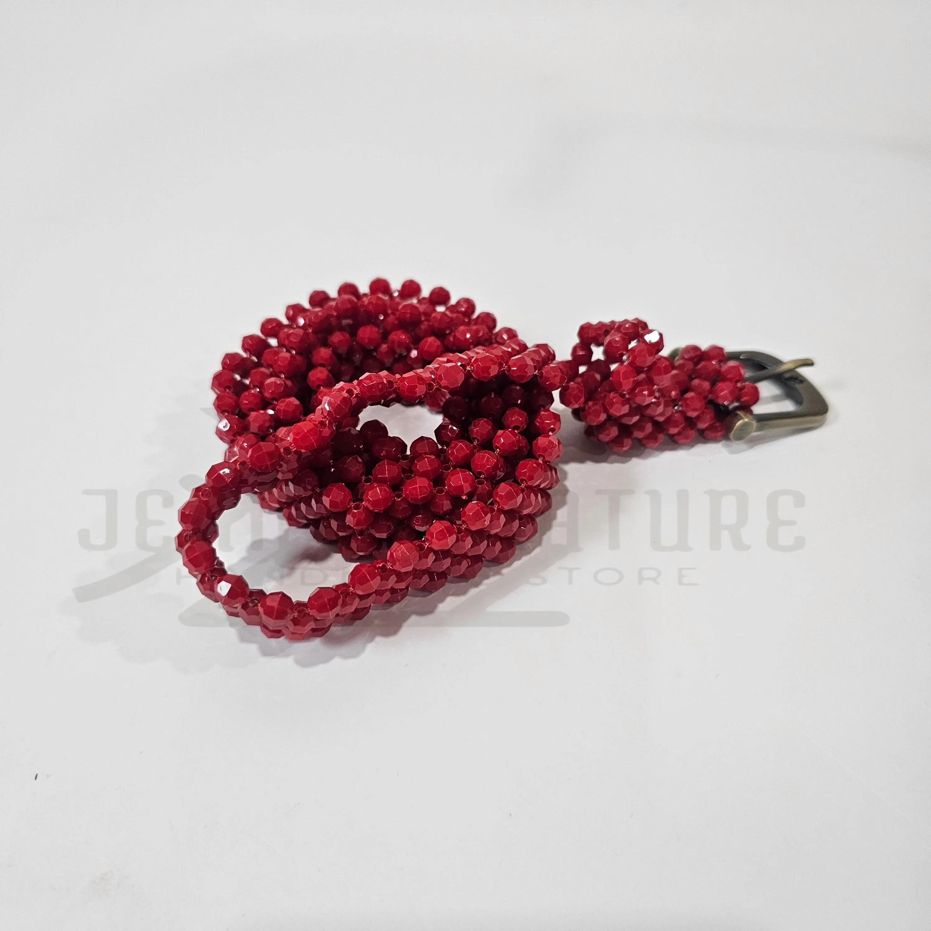Moyo Beaded Belt - Red
