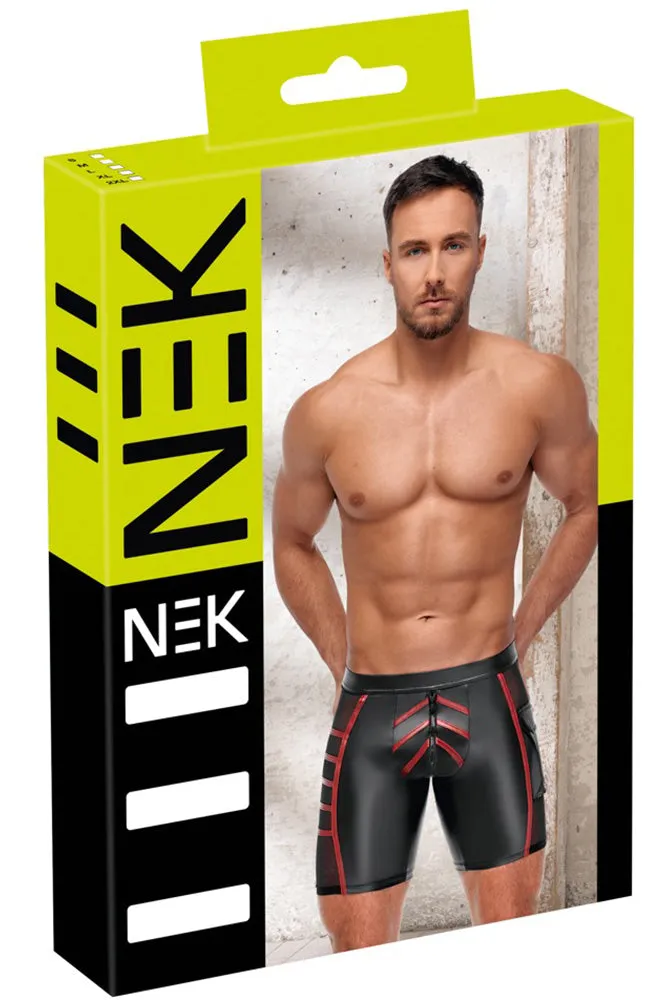 NEK Black and Red Shorts