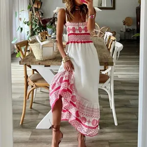 Nelli - Pink boho dress