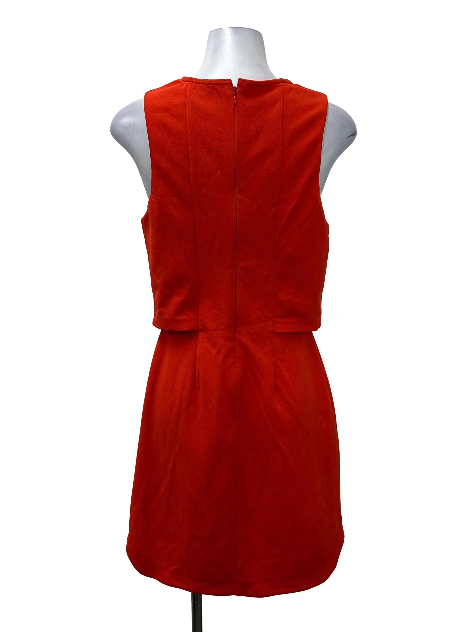 Neon Orange Layered Dress