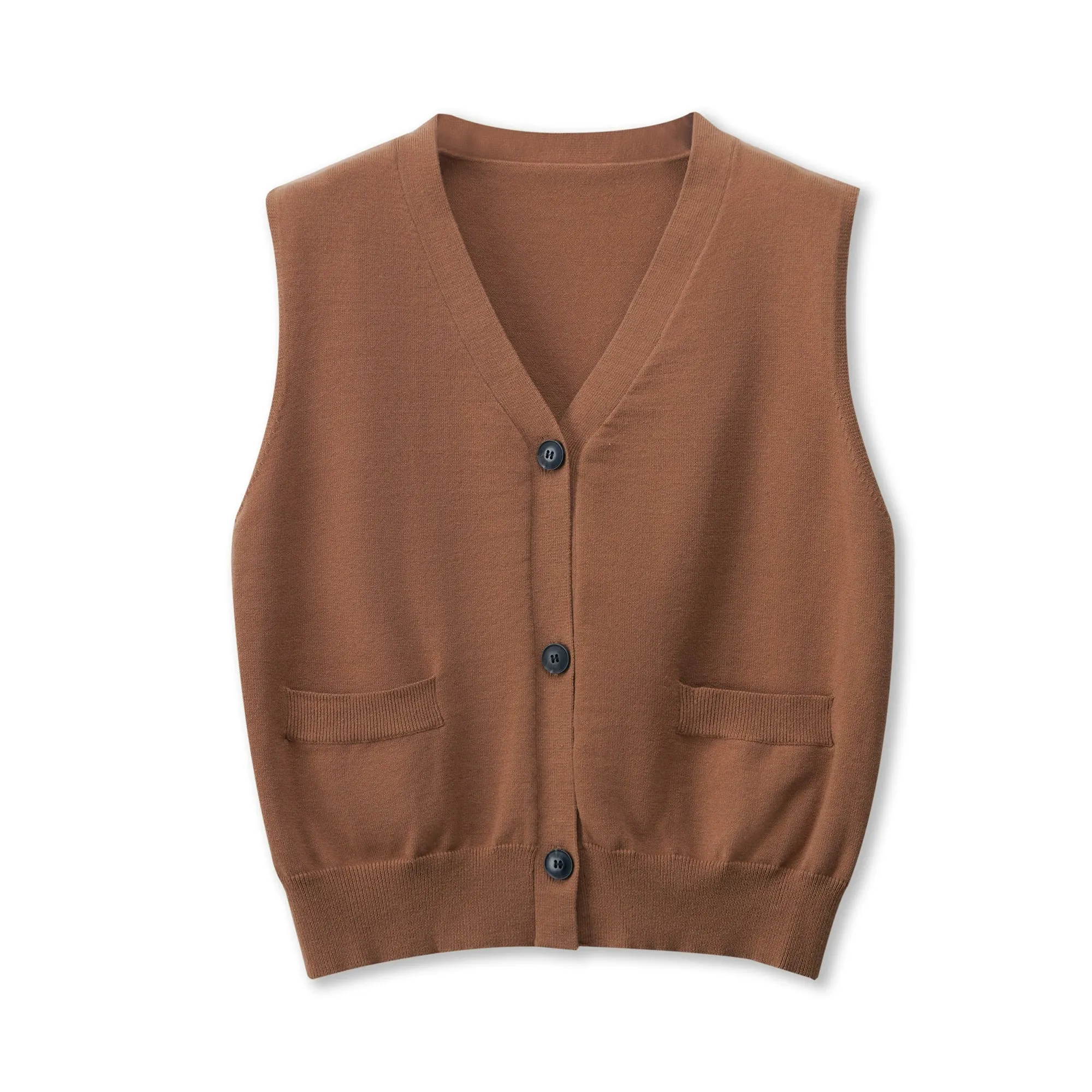 Nordic V-Neck Knitted Vest