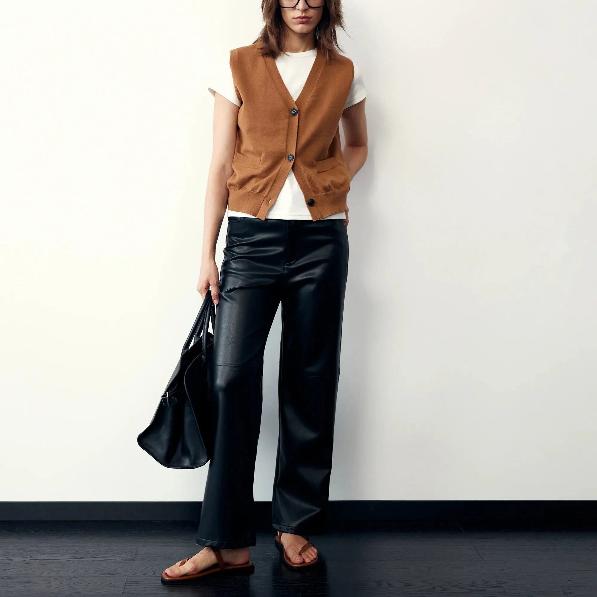 Nordic V-Neck Knitted Vest