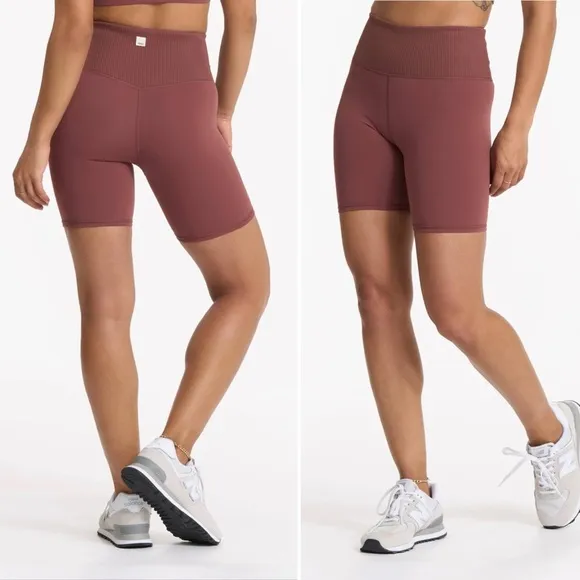 NWT Vuori Studio Ribbed Shorts 6” Inseam Brown Size S