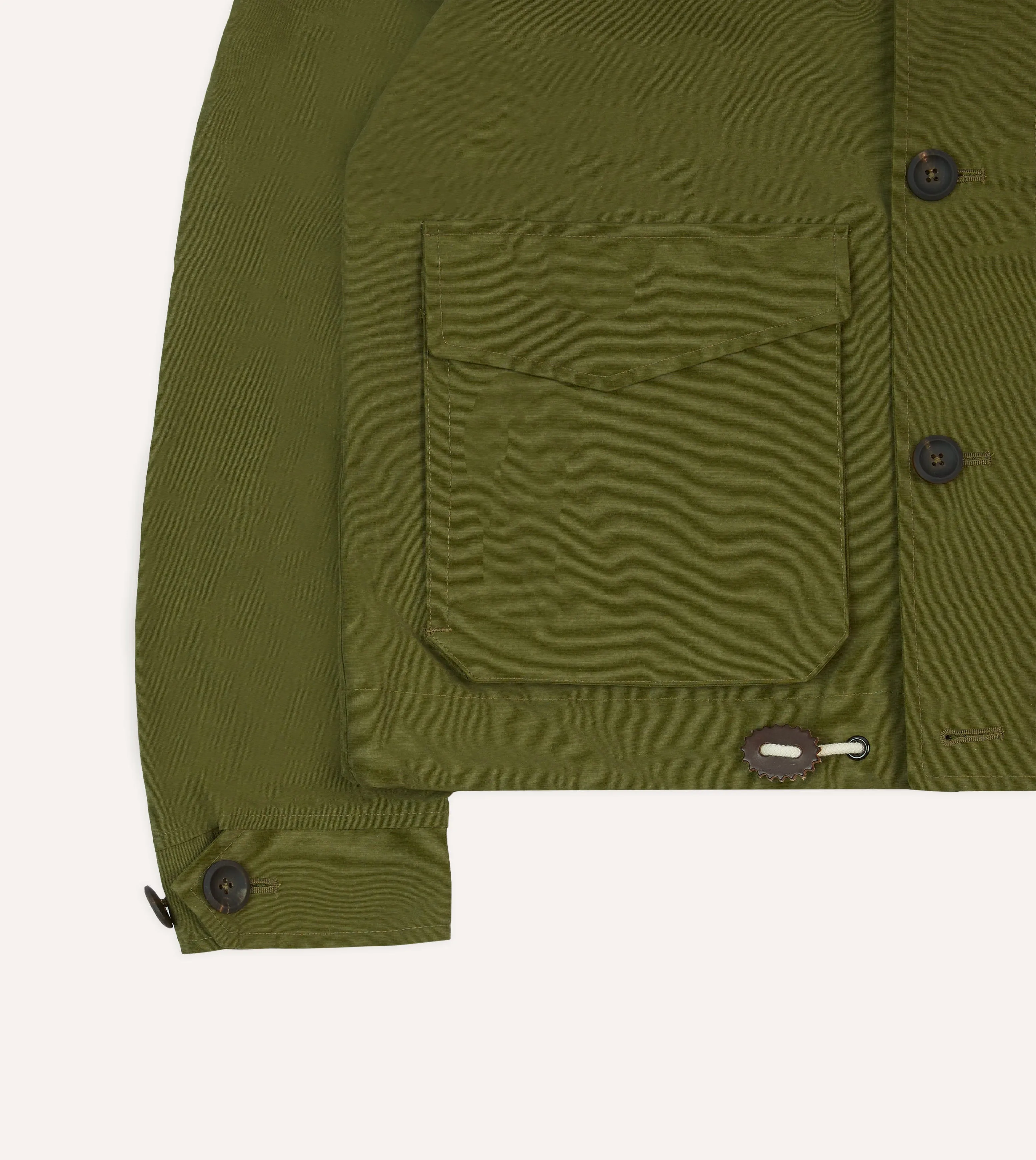 Olive Cotton Blouson Jacket