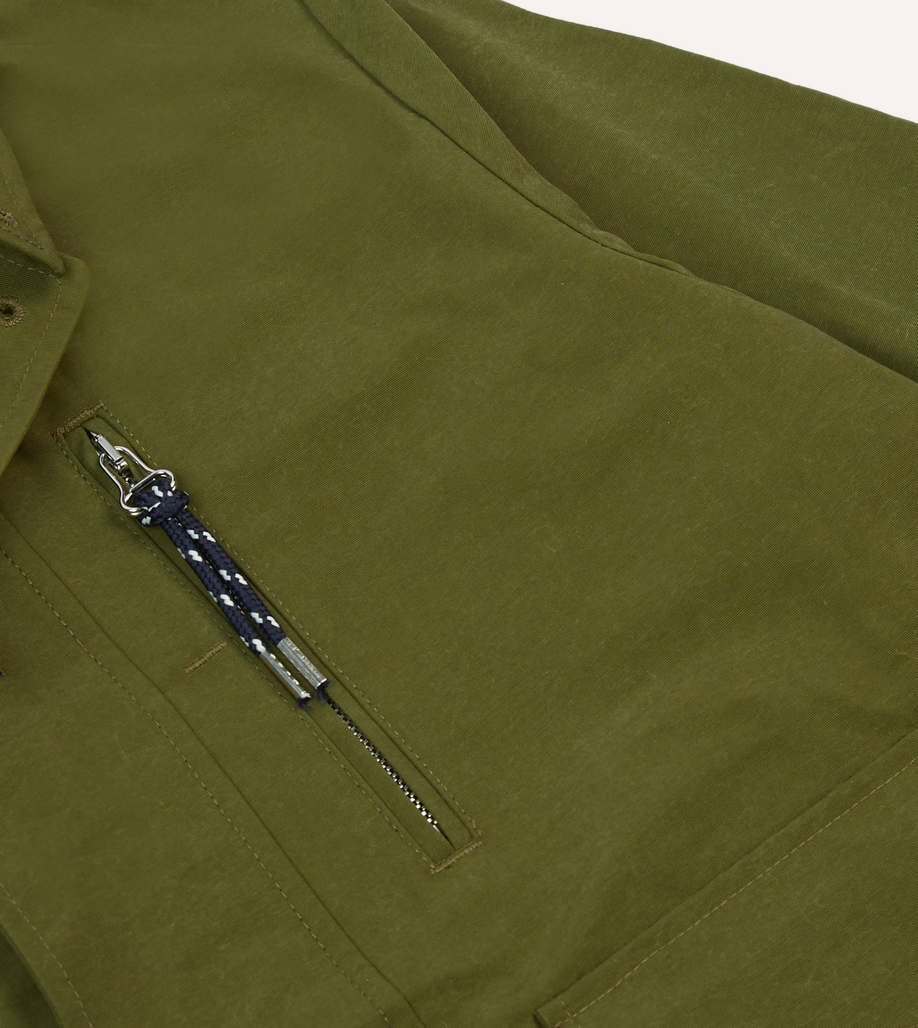 Olive Cotton Blouson Jacket