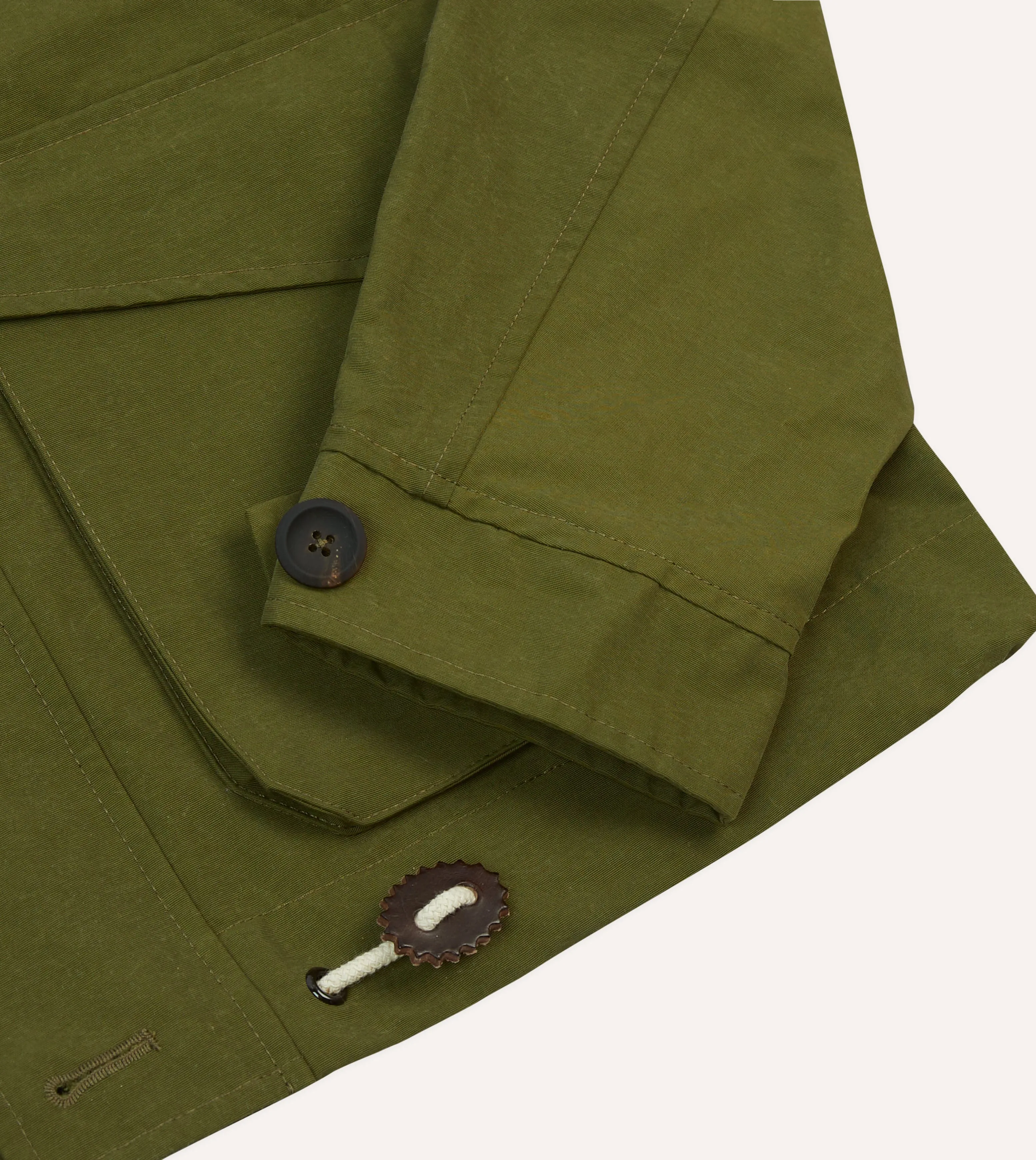 Olive Cotton Blouson Jacket