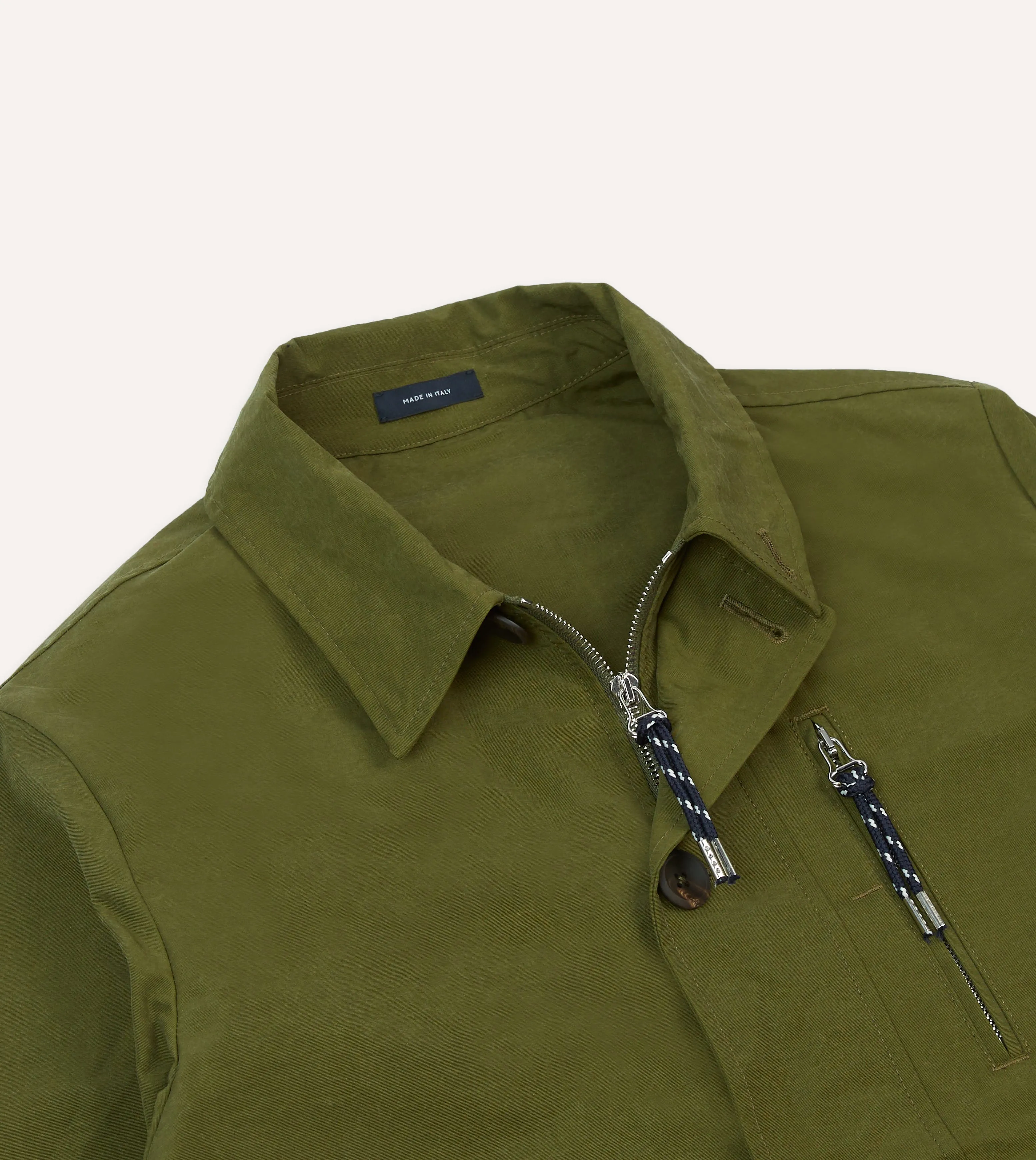 Olive Cotton Blouson Jacket