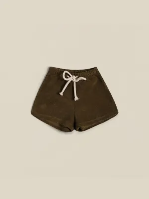 Olive Terry Rope Shorts
