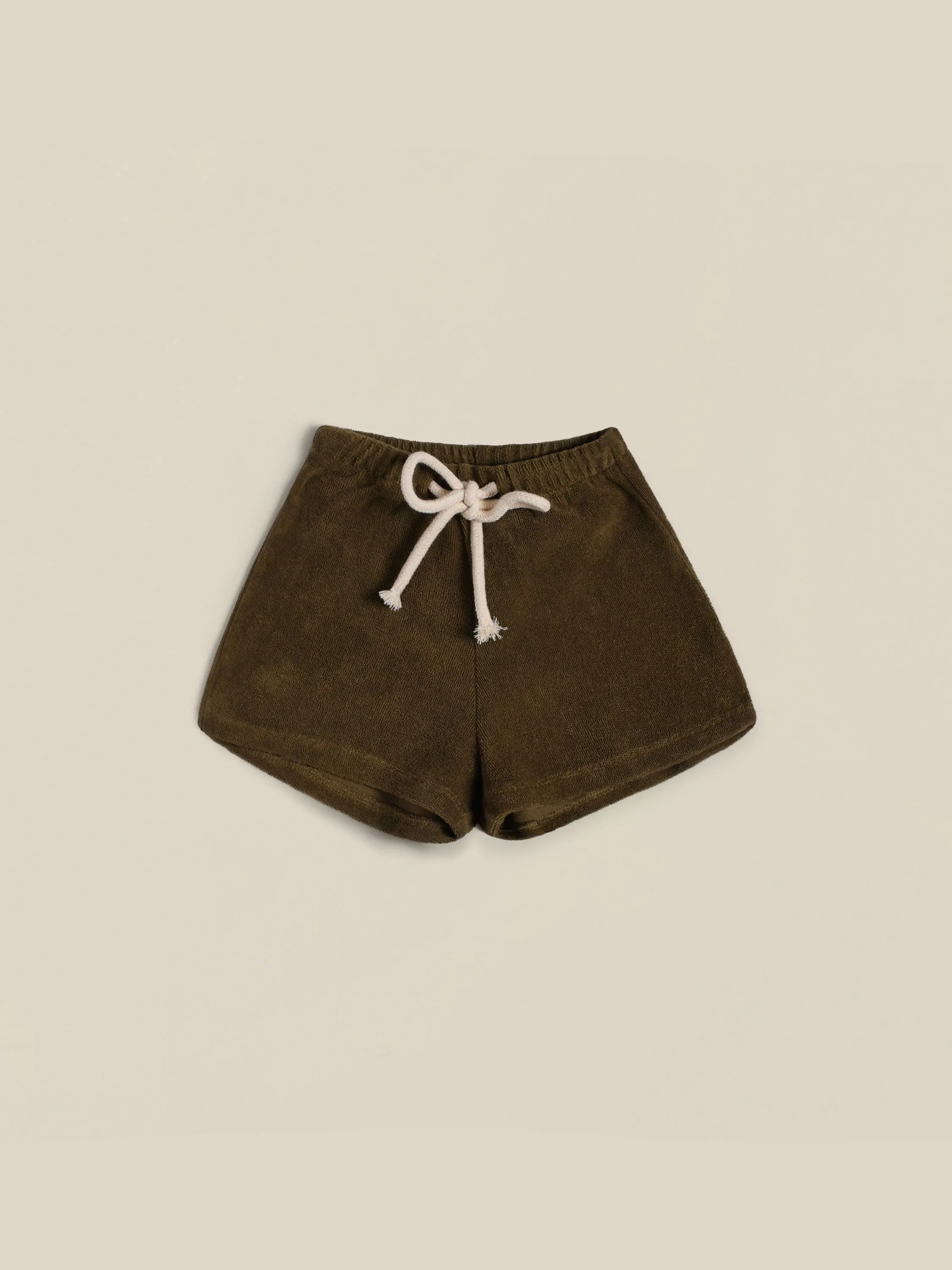 Olive Terry Rope Shorts