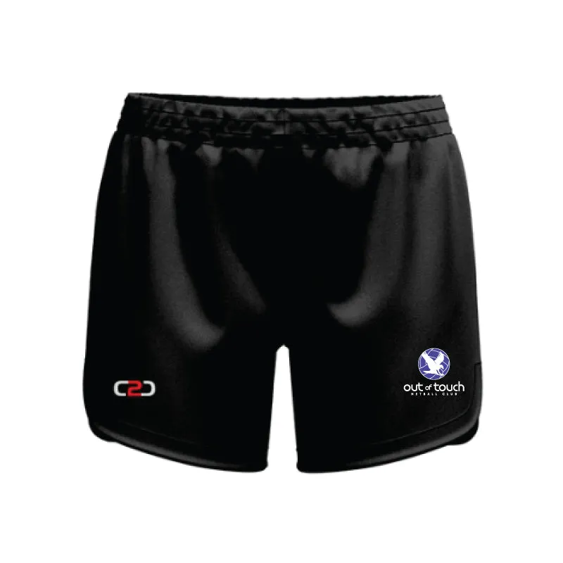 Out of Touch Netball Curved SlimFit HP Shorts Pro Black