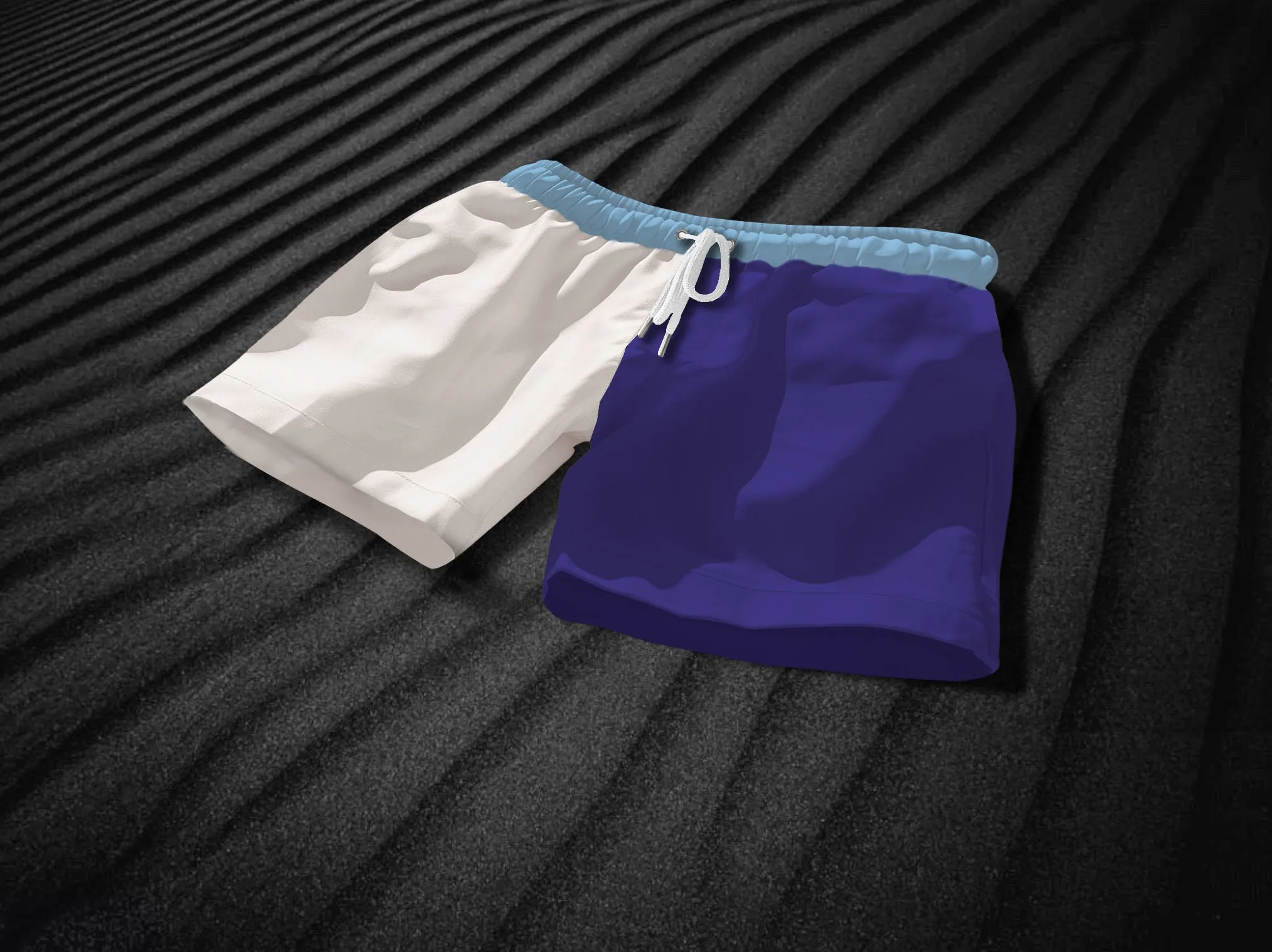 Outer Banks Navy & White Swim Shorts