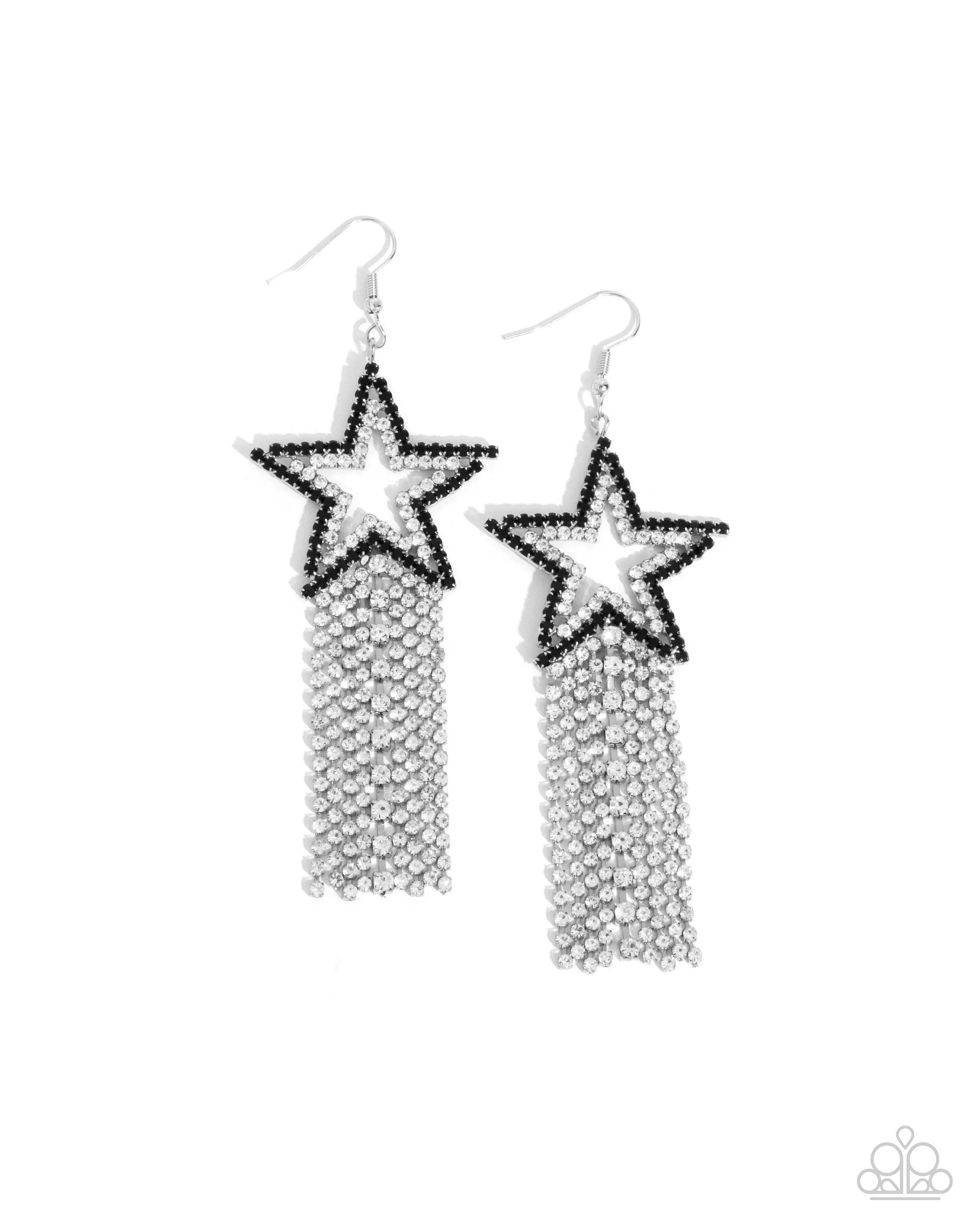 Paparazzi Sunset Superstar Earrings Black