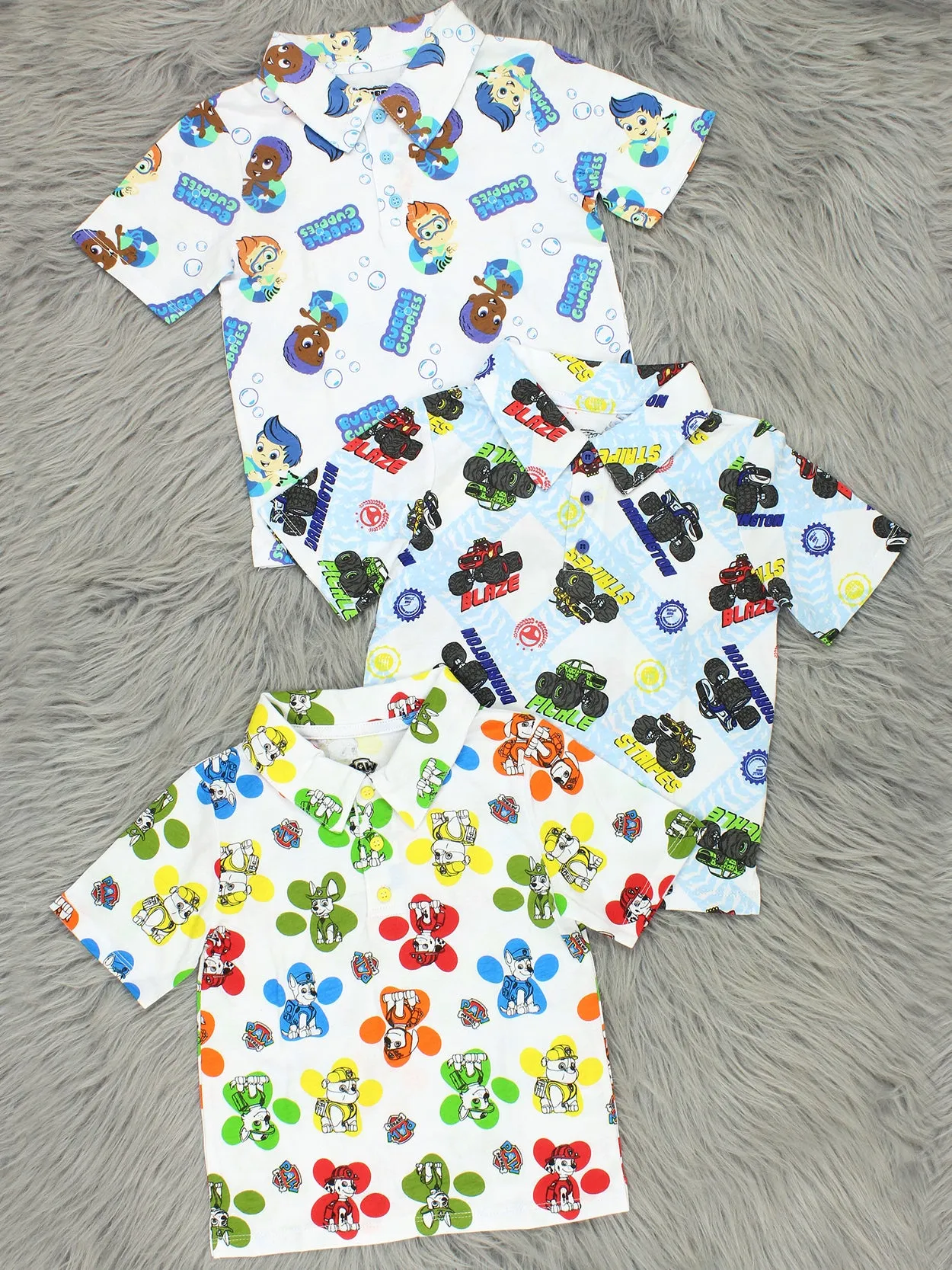 Paw Patrol Paw Print Collared Short Sleeve Polo T-Shirt